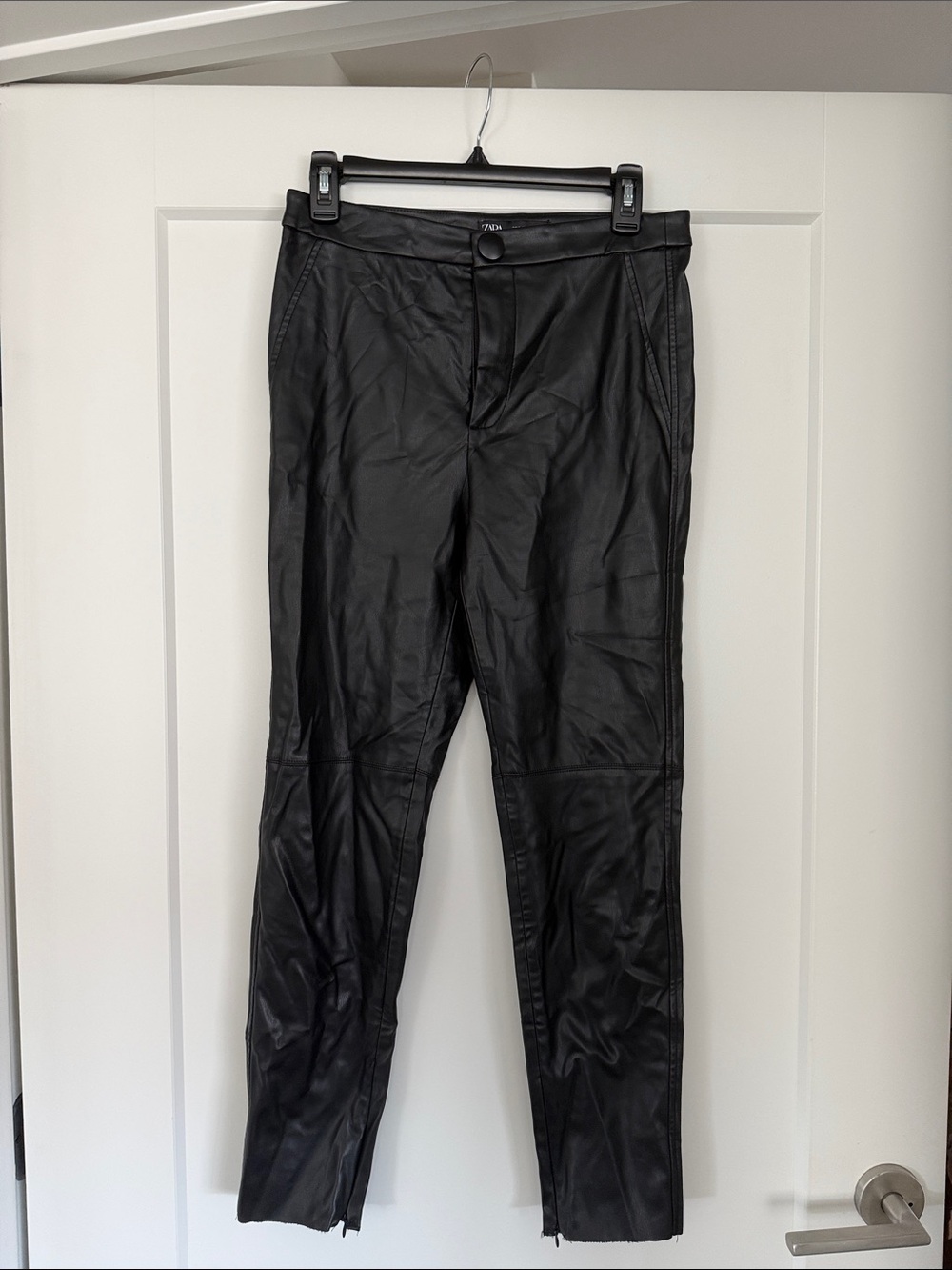 Black Faux Leather Pants